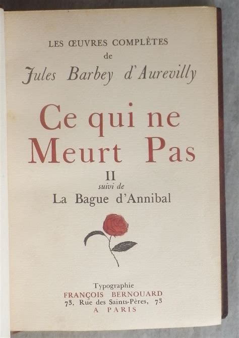 barbey d'aurevilly oeuvres